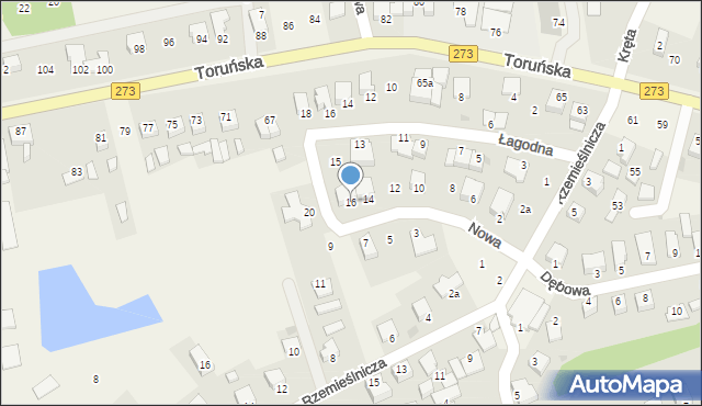 Mała Nieszawka, Nowa, 16, mapa Mała Nieszawka