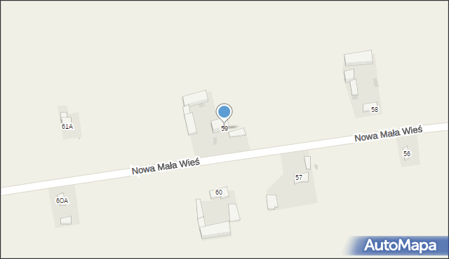Mała Wieś, Nowa Mała Wieś, 59, mapa Mała Wieś