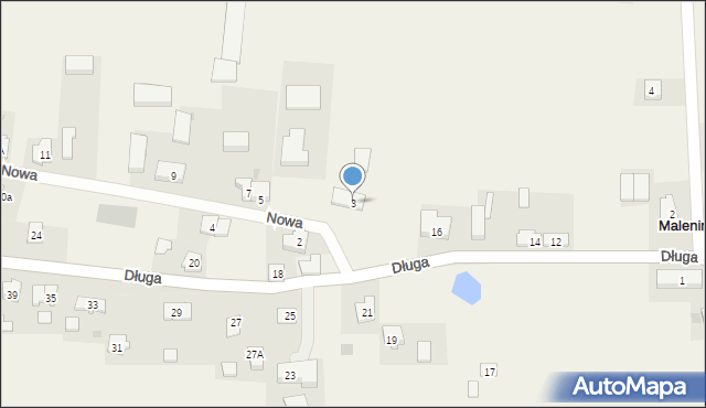 Malenin, Nowa, 3, mapa Malenin
