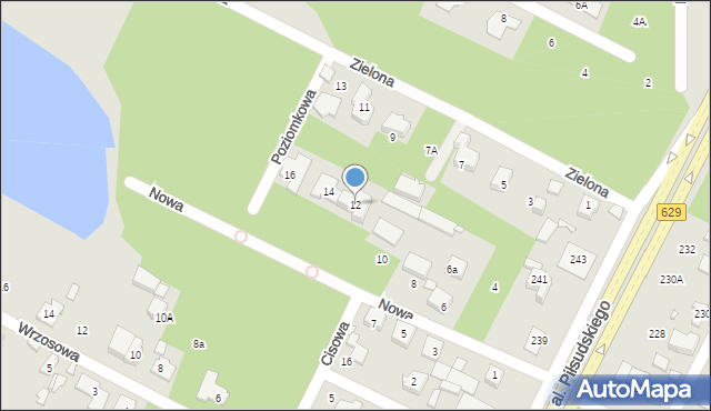 Marki, Nowa, 12, mapa Marki