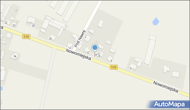 Marzęcice, Nowomiejska, 10, mapa Marzęcice