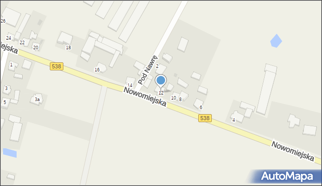 Marzęcice, Nowomiejska, 12, mapa Marzęcice