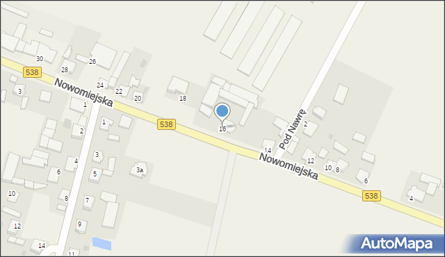 Marzęcice, Nowomiejska, 16, mapa Marzęcice