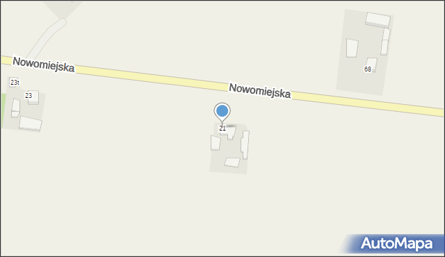 Marzęcice, Nowomiejska, 21, mapa Marzęcice