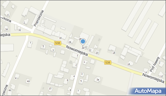 Marzęcice, Nowomiejska, 24, mapa Marzęcice