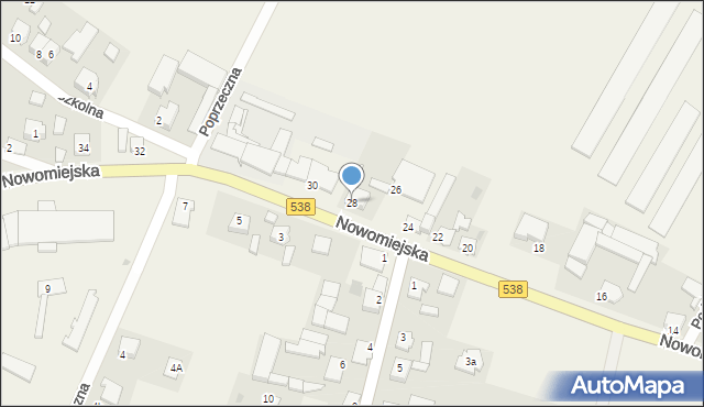 Marzęcice, Nowomiejska, 28, mapa Marzęcice