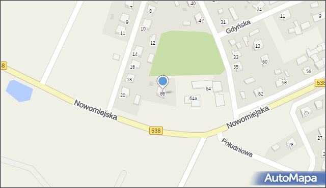 Marzęcice, Nowomiejska, 66, mapa Marzęcice