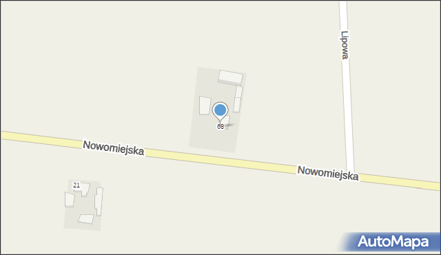 Marzęcice, Nowomiejska, 68, mapa Marzęcice