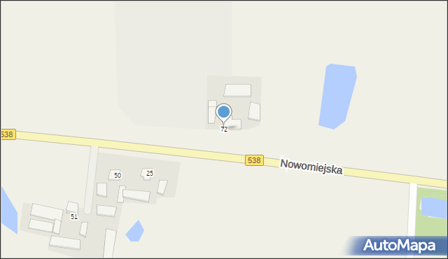 Marzęcice, Nowomiejska, 72, mapa Marzęcice