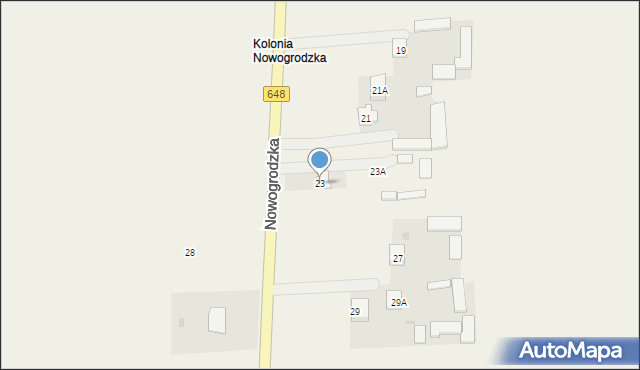 Miastkowo, Nowogrodzka, 23, mapa Miastkowo