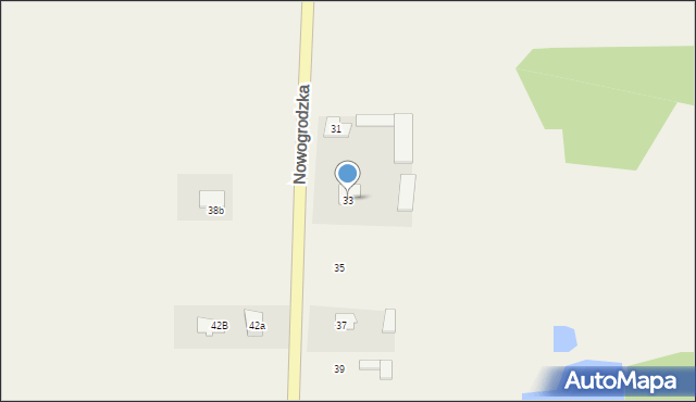 Miastkowo, Nowogrodzka, 33, mapa Miastkowo