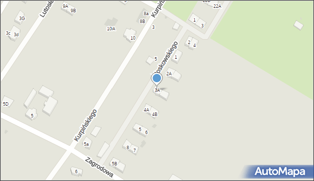 Międzychód, Noskowskiego Zygmunta, 3A, mapa Międzychód