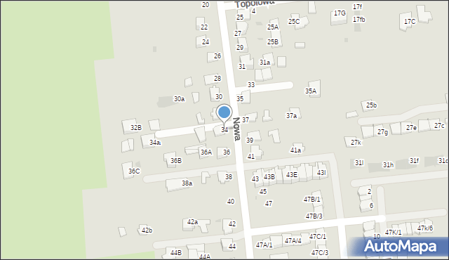 Mielec, Nowa, 34, mapa Mielca
