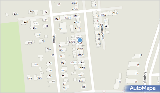 Mielec, Nowa, 47D/4, mapa Mielca