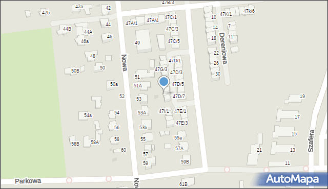 Mielec, Nowa, 47H/3, mapa Mielca