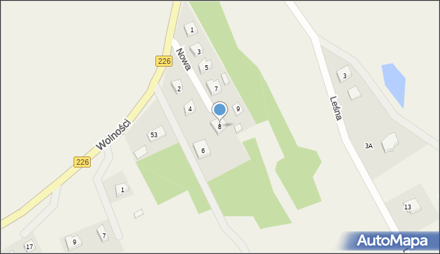 Mierzeszyn, Nowa, 8, mapa Mierzeszyn