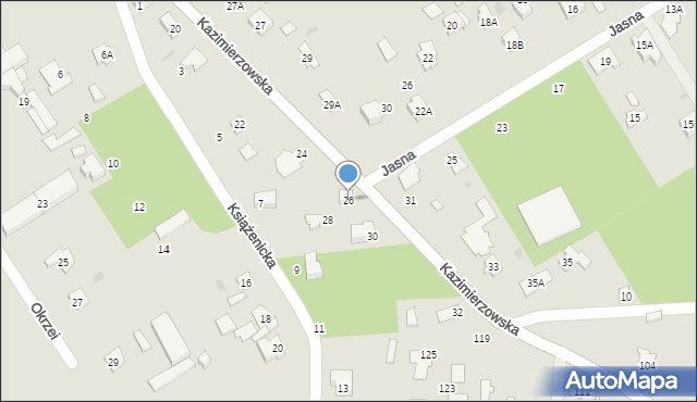 Milanówek, Nowowiejska, 26, mapa Milanówek