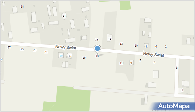 Milejczyce, Nowy Świat, 13, mapa Milejczyce