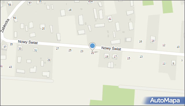 Milejczyce, Nowy Świat, 21, mapa Milejczyce