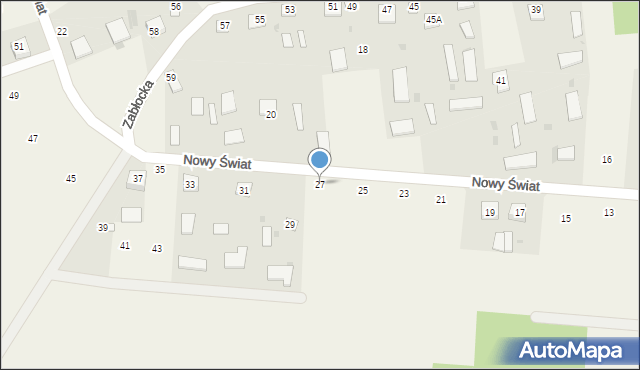 Milejczyce, Nowy Świat, 27, mapa Milejczyce