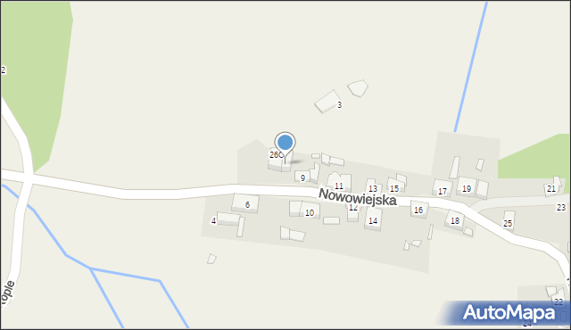 Miłków, Nowowiejska, 7, mapa Miłków