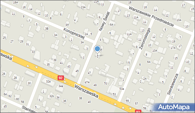 Mińsk Mazowiecki, Nowy Świat, 2, mapa Mińsk Mazowiecki