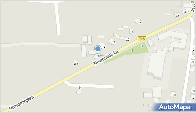 Mogielnica, Nowomiejska, 16, mapa Mogielnica