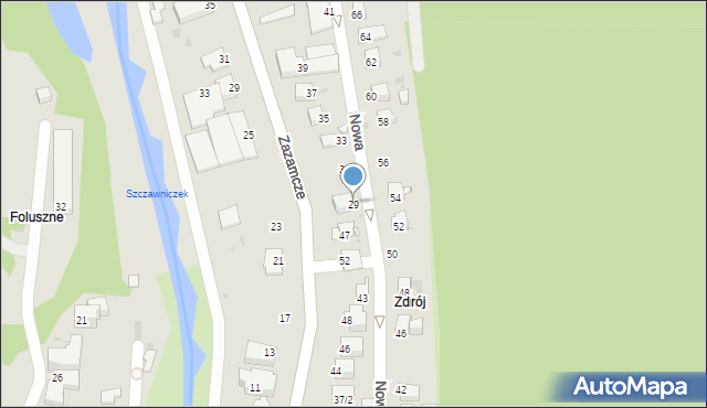 Muszyna, Nowa, 29, mapa Muszyna