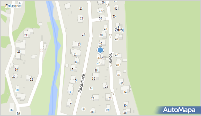 Muszyna, Nowa, 37/2, mapa Muszyna