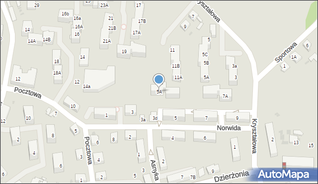 Mysłowice, Norwida Cypriana Kamila, 5A, mapa Mysłowice