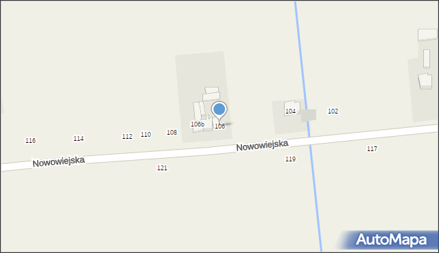 Myszczyn, Nowowiejska, 106, mapa Myszczyn