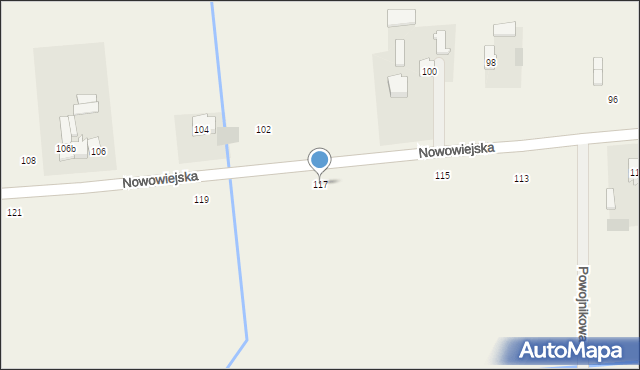 Myszczyn, Nowowiejska, 117, mapa Myszczyn