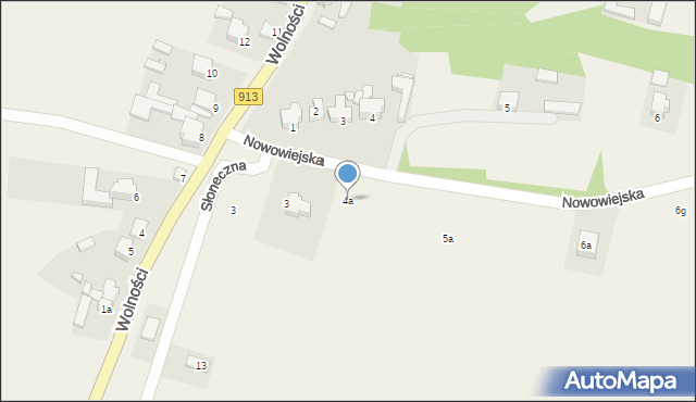 Myszkowice, Nowowiejska, 4a, mapa Myszkowice