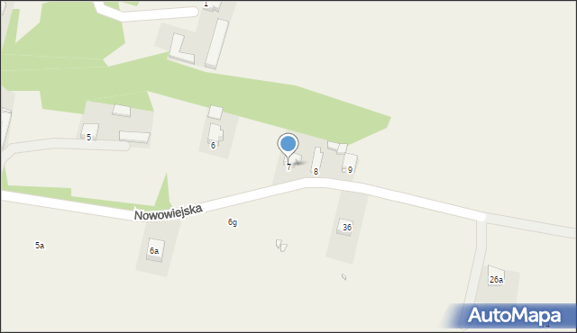 Myszkowice, Nowowiejska, 7, mapa Myszkowice