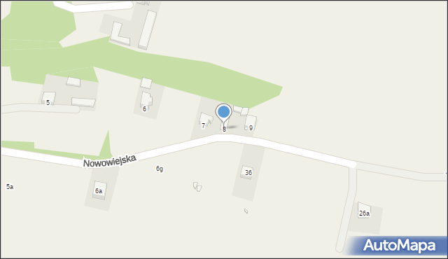 Myszkowice, Nowowiejska, 8, mapa Myszkowice