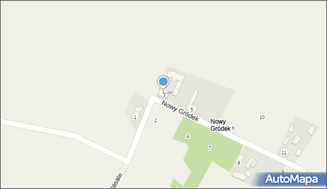 Nasale, Nowy Gródek, 3, mapa Nasale