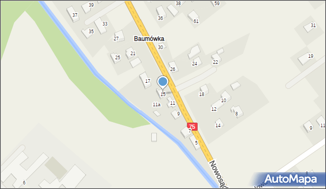 Nawojowa, Nowosądecka, 15, mapa Nawojowa