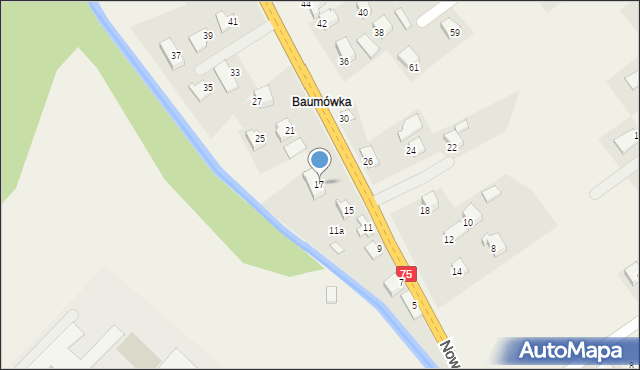 Nawojowa, Nowosądecka, 17, mapa Nawojowa