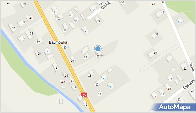 Nawojowa, Nowosądecka, 22, mapa Nawojowa