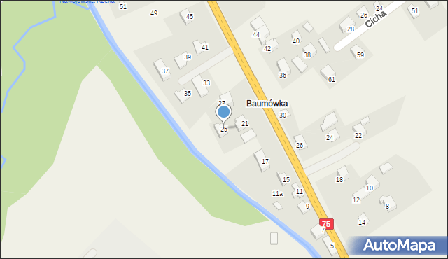 Nawojowa, Nowosądecka, 25, mapa Nawojowa