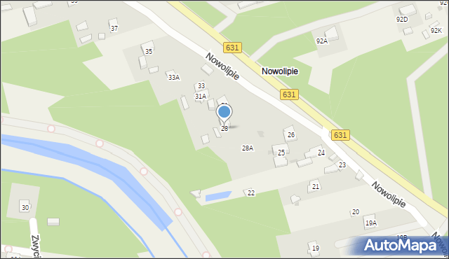 Nieporęt, Nowolipie, 28, mapa Nieporęt