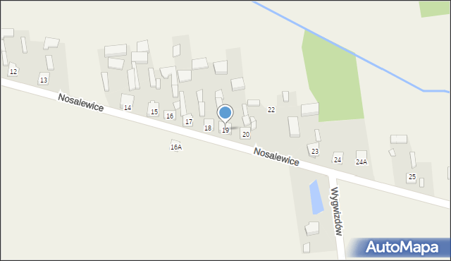 Nosalewice, Nosalewice, 19, mapa Nosalewice