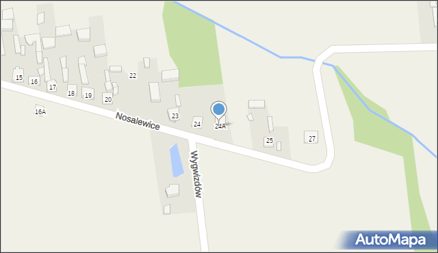 Nosalewice, Nosalewice, 24A, mapa Nosalewice