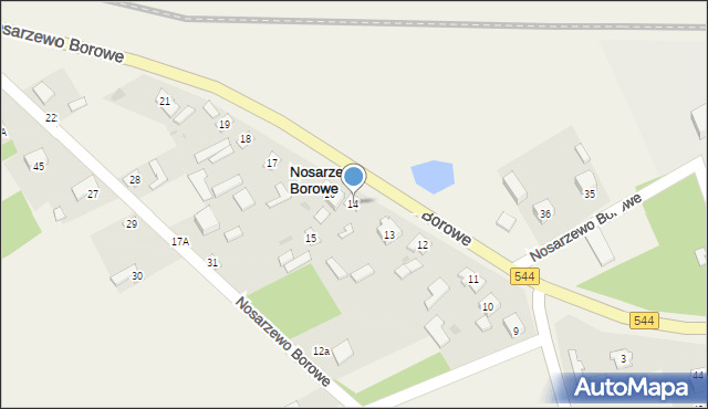 Nosarzewo Borowe, Nosarzewo Borowe, 14, mapa Nosarzewo Borowe