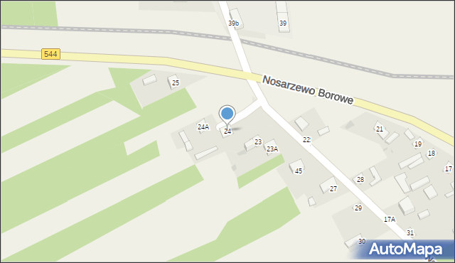 Nosarzewo Borowe, Nosarzewo Borowe, 24, mapa Nosarzewo Borowe