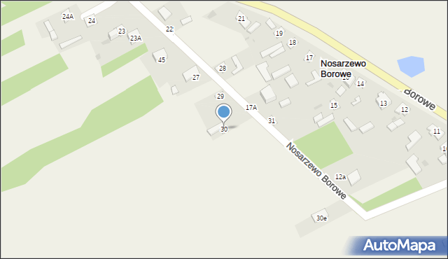 Nosarzewo Borowe, Nosarzewo Borowe, 30, mapa Nosarzewo Borowe