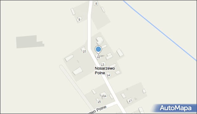 Nosarzewo Polne, Nosarzewo Polne, 12, mapa Nosarzewo Polne