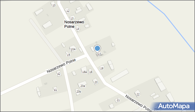 Nosarzewo Polne, Nosarzewo Polne, 17a, mapa Nosarzewo Polne