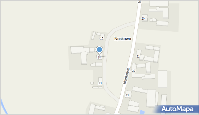 Noskowo, Noskowo, 14, mapa Noskowo