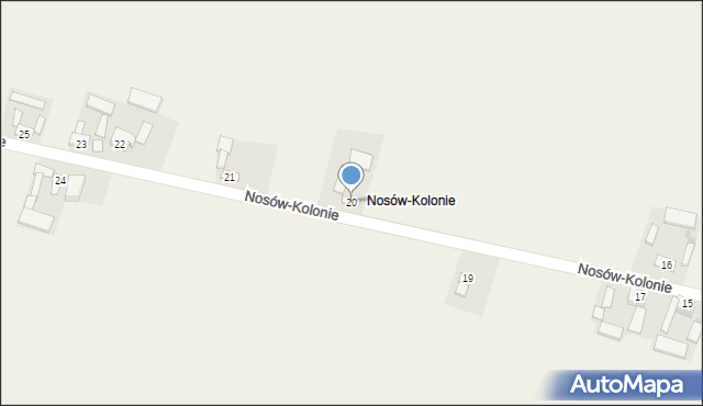 Nosów, Nosów-Kolonie, 20, mapa Nosów